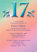 17th Birthday Invitations